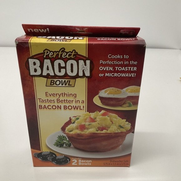 NEW - ASTV 2-pc Perfect Bacon Bowl - 5.75" x 5.5" x 1.75" Great for Bread Bowls - Picture 1 of 3